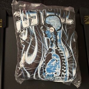 Graphic Blue and Black Hoodie